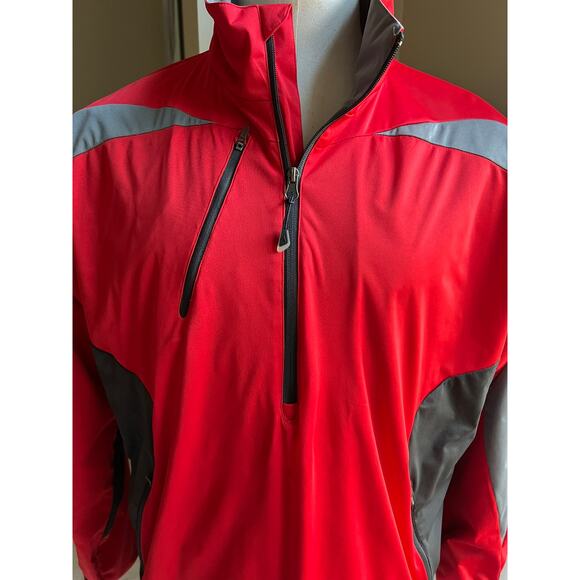 Men's Antigua red, black windbreaker jacket size XL - Picture 3 of 5
